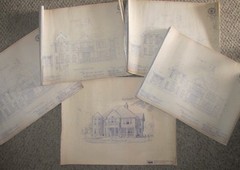 Original 1990 Stately VICTORIAN Style HOME DESIGN PLANS w/ 3 Car Garage & Apt.