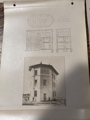 1920s hydraulic water tower photos & architectural drawings canal lock