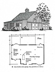 6 Gardeners’ Barn and Garage Designs – Complete Pole-Barn Building Plans (B10)