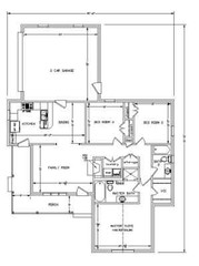 Ann_ 1308G 3 bed room, 2 bath 1308 sq. ft. heated with 2 car garage & porch