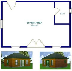 16x24EM Cabin Plans Package, Blueprints, Material List