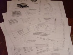 Cabin Construction Plans 400 sq. ft. one bedroom, open kitchen living room.