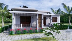 House Plan Drawing 12×11 Meter 39×36 Feet 3 Bedrooms PDF Plan (A4 Hard Copy)