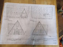 A-FRAME CABIN PLANS HAND-DRAWN ARCHITECTURAL COPIES 1200 SQ FT. CHEF’S KITCHEN