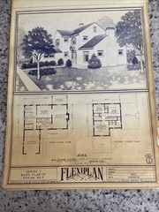 Lot Of 27- 1948 Home Plan Blueprints TRIFLEX Service Washington DC Plan Roll Set