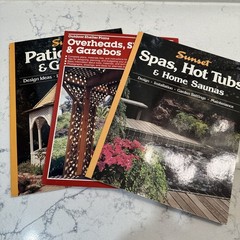 Lot of 3 Vintage DIY Gazebo Patio Hot Tub Plan Design Build Books 1990s Sunset