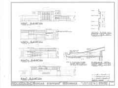 Frank Lloyd Wright’s Oscar Steffens House, Prairie Style home plans,