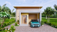 20×30 Feet Small House Design 6×9 Meter 2 Beds Shed Roof PDF Plan (A4 Hard Copy)