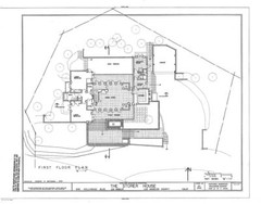 Frank Lloyd Wright, Storer House, California concrete block home, PRINTED PLANS
