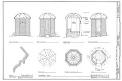 Poplar Forest by Thomas Jefferson, octagon Colonial country house detailed plans