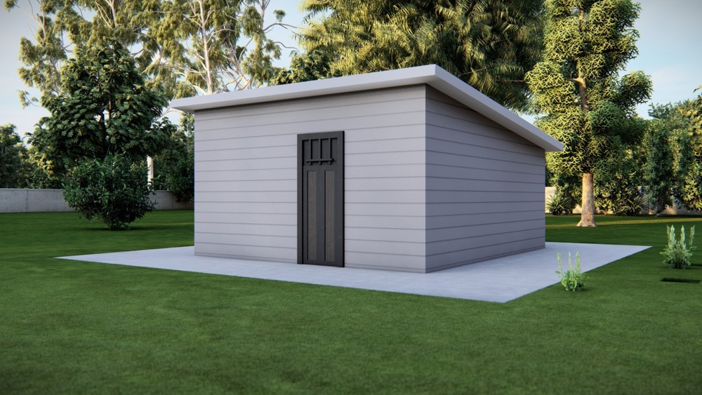 16×16′ Studio Tiny Home Shed Building Plans with Floor Plan, and More