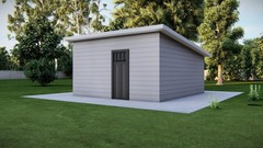 16×16′ Studio Tiny Home Shed Building Plans with Floor Plan, and More