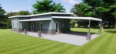 Texas Peach Modern Barndominium: 1 Bedroom / 1. Baths 1,182 SF Design Blueprints
