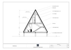 A-Framed Cabin House With Pool | PDF and AutoCAD File For BluePrint Plans