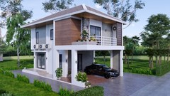 22.5×33 Feet Small House Plan 6.9×10 Meter 2 Beds 3 Bath Hip Roof (A4 Hard Copy)
