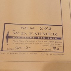 MCM 1966 House Blueprint Plans W.D. Farmer Homes Plan #246 1220 sf 60s Ranch Vtg