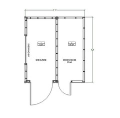 Lean-To Greenhouse Combo plans-Modern greenhouse blueprints