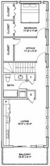 36×50 Apartment 1-Car 1-RV Garage — PDF Floor Plan — 1,217 sqft — Model 1A
