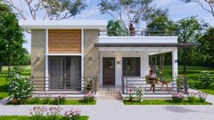 26×25 Feet Small House Design 8×7.5 Meter 2 Bed 1 Bath PDF & A4 Hard Copy