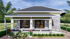 33×33 Feet House Plans 10×10 Meter 3 Bedrooms 2 Bath Hip Roof PDF (A4 Hard Copy)