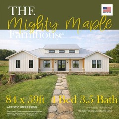 Mighty Maple Barndominium House Plan – 2636 SF, 4 Bed 3.5 Bath – Modern Open Flo