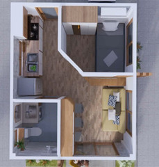 13×16 Small House 4×5 Meter 1 Bed 1 Bath Shed Roof PDF & A4 Hard Copy
