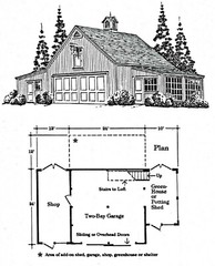 6 Gardeners’ Barn and Garage Designs – Complete Pole-Barn Building Plans (B10)