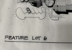Vintage Hand-Drawn Architectural Site Plan Rendering – Ink on Vellum – 12×18