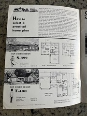 Vintage 1972 MCM Spanish Tudor Home Plans Design Catalog Blueprints Ranch Split