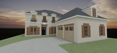 ARCHITECT DESIGNED HOUSE PLAN, 4,366 SF, 4BR, 5.5BA, MASTER SUITE, 2-CAR