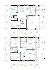 Custom House Plan 9×11 Meter 26×36 Feet 5 Beds 3 Baths Hip Roof (A4 Hard Copy)