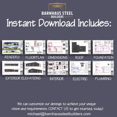 The Cloud Gate Barndominium – 3 Bedrooms / 2.5 Baths 2,275 SF Design Blueprints