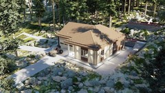 Mountain House 3 Bed, Bathroom, 2 Car Garage CAD Blueprints Metric/Imperial