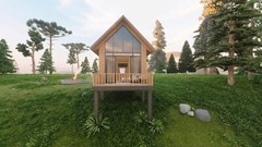 Modern Tiny House 3D Model (Sketchup)-Detailed Architectural-Digital Download
