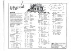 Combo Family Room Plan and Bedroom Plan 6 Sheets 24″ x 36″