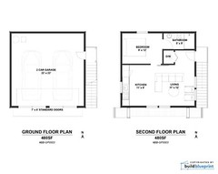 22′ X 22′ ADU 2 Car Garage with Loft Architectural Plans – PDF Download