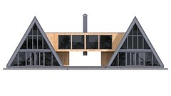 86’x45’ 6 Beds, 4 Baths Double A-Frame House Architecture Build Plans PDF.