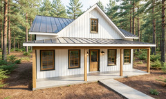 1,100 Sqft (Living) Modern Farm House with – 2 Bd, 2 Ba