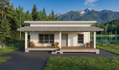 30×27 Feet Small House 9×8 Meter 2 Beds 1 Bath Shed Roof PDF, Cad &A4 Hard Copy