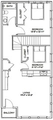 40×42 Apartment with 2-Car 1-RV Garage – PDF FloorPlan – 1,153 sqft – Model 1A