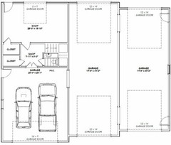 60×50 Apartment with 2-Car 2-RV Garage – PDF FloorPlan – 1,703 sqft – Model 1D