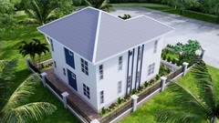 Custom House Plan 9×10 Meter 30×33 Feet 5 Beds 3 Baths Hip Roof (A4 Hard Copy)