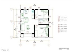 Small House Design 7×7 Meter 24×24 Feet 2 Beds Shed Roof (A4 Hard Copy)