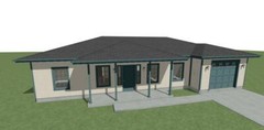 House Plans 1319 sq.ft. two bedrooms and offce space. FREE SHIPPING