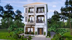 23×30 Feet House Design Plans 7×9 Meter 5 Beds 6 Baths Modern Hip (A4 Hard Copy)