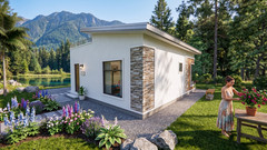 35×27 Ft House Design Plan 10.7×8.1 Meter 2 Bed 1 Bath A4 Printed PDF & CAD Plan
