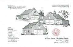 Walnut Car Barns with Lofts – 3 Complete Sets of Pole-Barn Plans (eB-441×3)