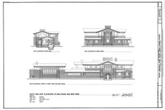 Frank Lloyd Wright’s Dana House Prairie Style home, detailed architectural plans
