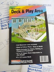 VTG 1996 Garlinghouse Split Level Deck 14′ Play Area Project Plan blueprints FYI