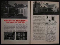 Porch Breezeway Additions 1954 How-To build PLANS